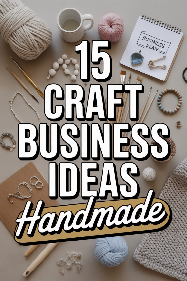 🎨 15 Craft Business Ideas Handmade