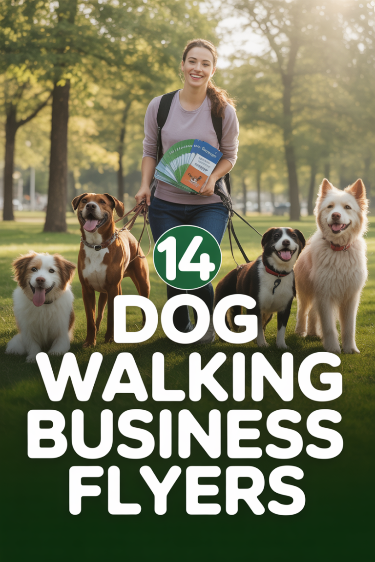 🐾 14 Dog Walking Business Flyers