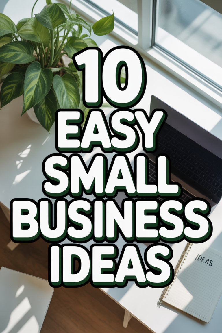 💡 10 Easy Small Business Ideas
