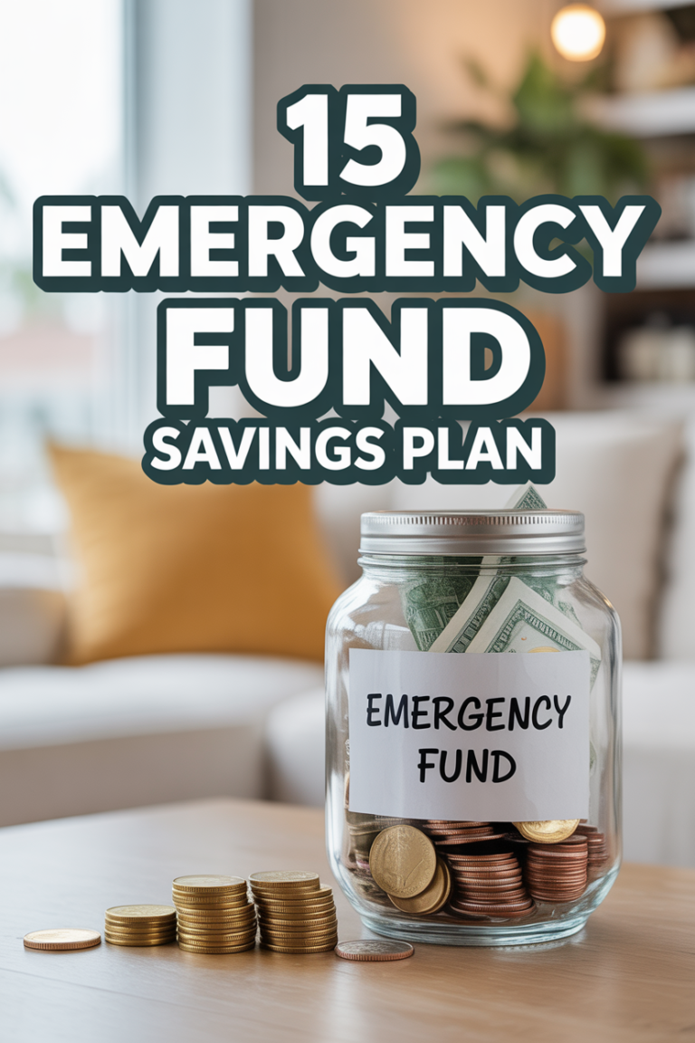 💲 15 Emergency Fund Savings Plan