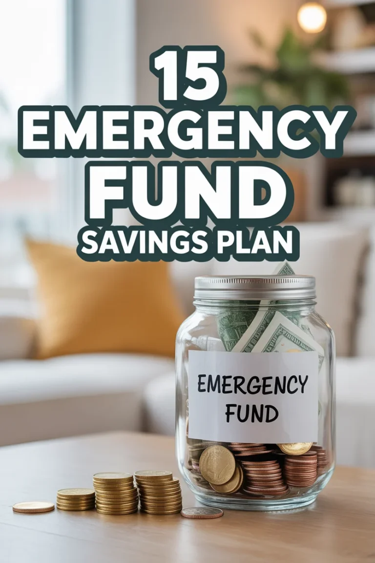 💲 15 Emergency Fund Savings Plan