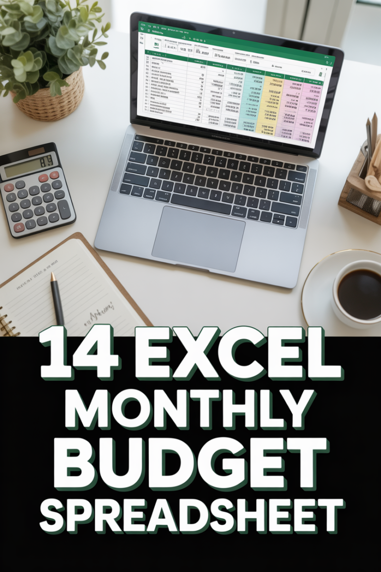 📊 14 Excel Monthly Budget Spreadsheet