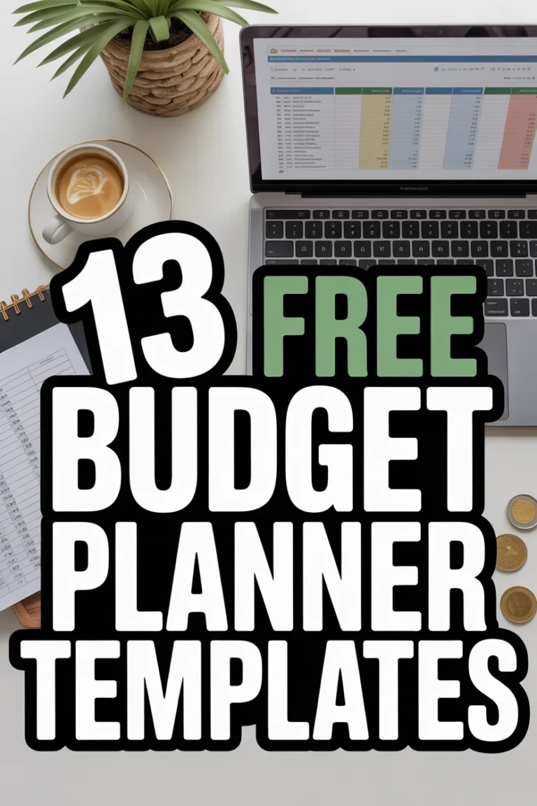 💰 13 Free Budget Planner Templates