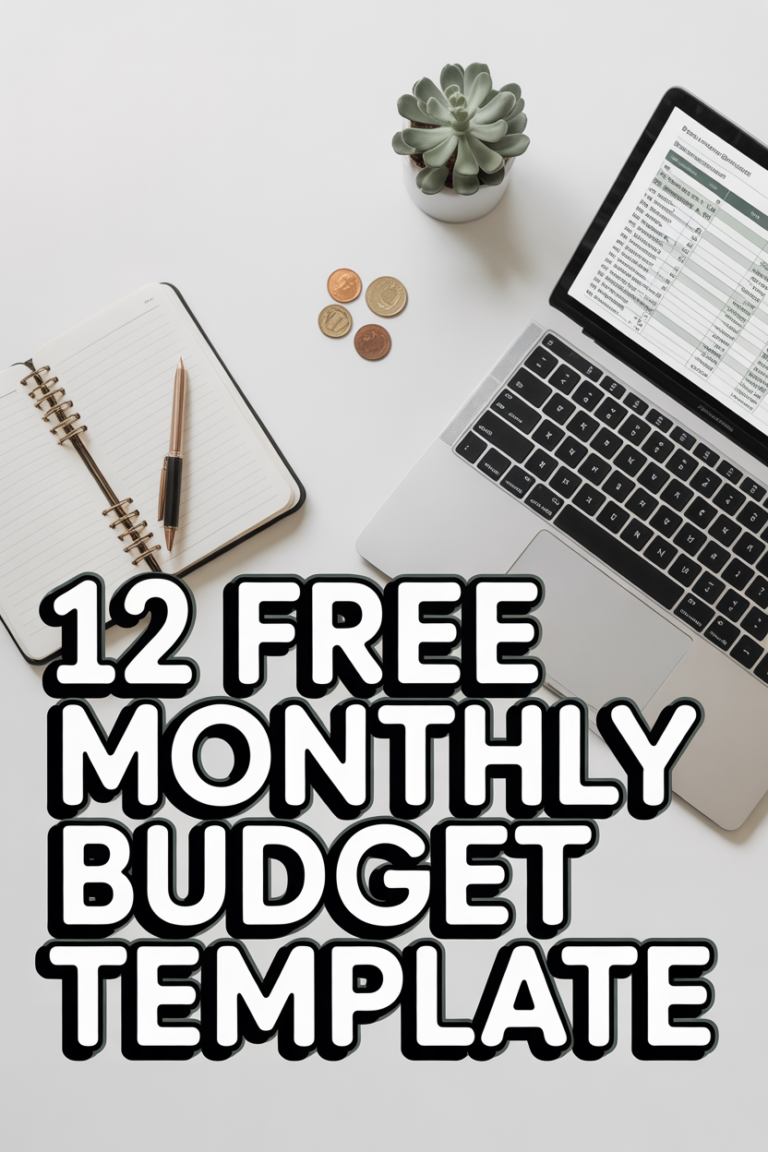 💰 12 Free Monthly Budget Template