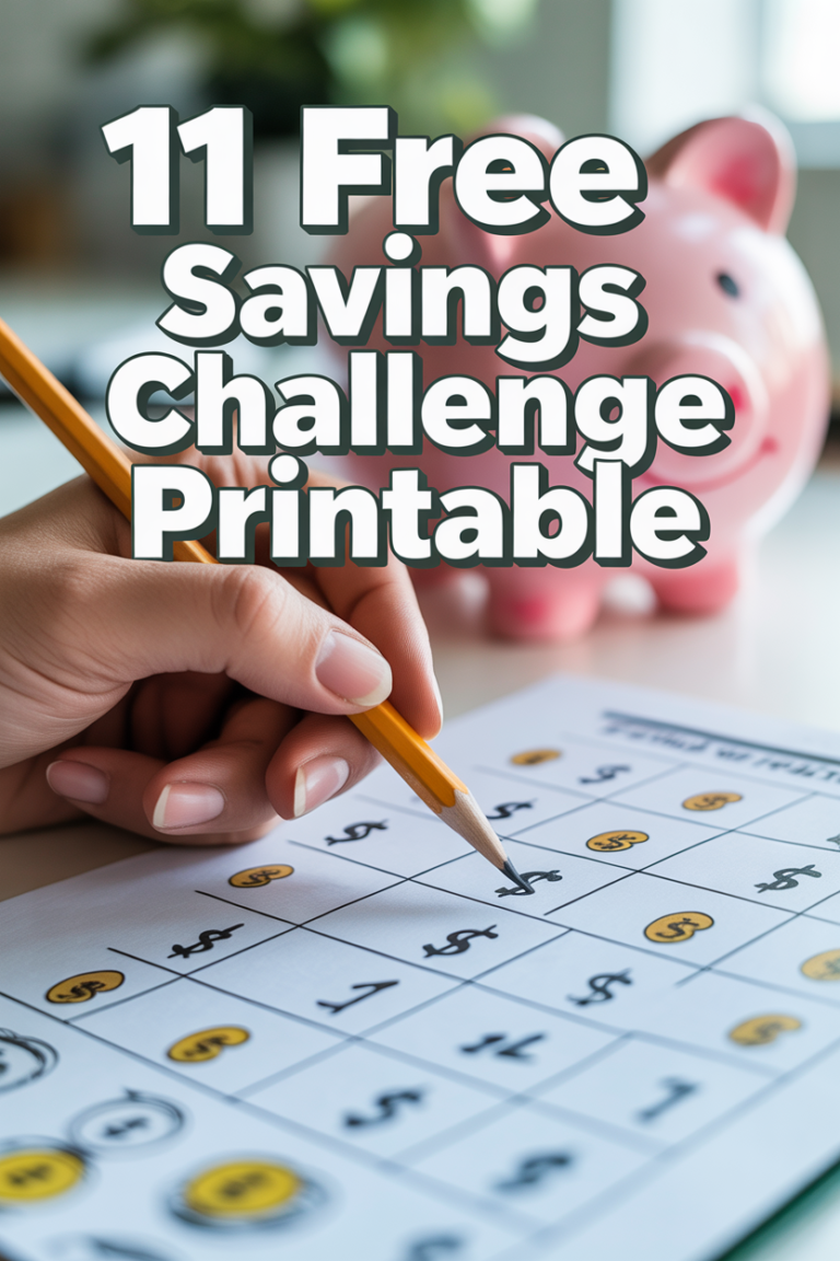 💰 11 Free Savings Challenge Printable