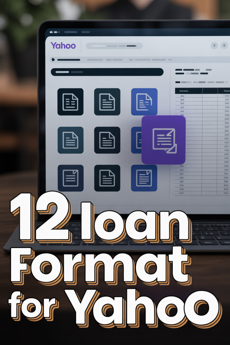 💰 12 Loan Format For Yahoo