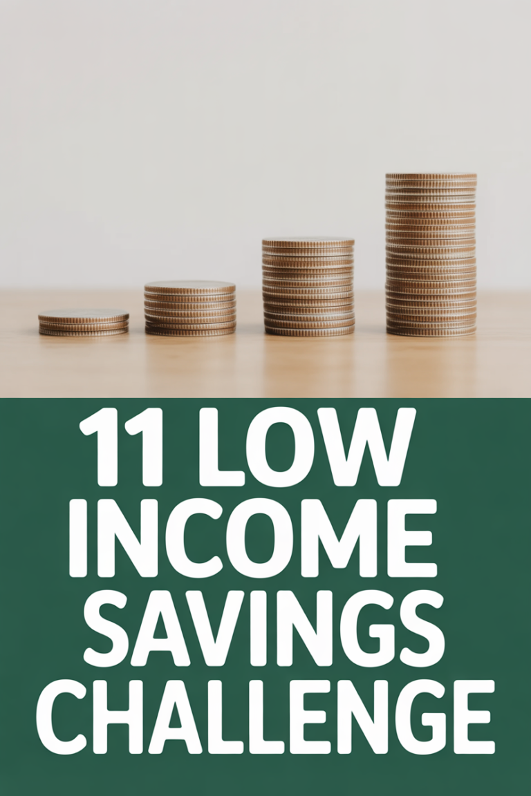 💰 11 Low Income Savings Challenge