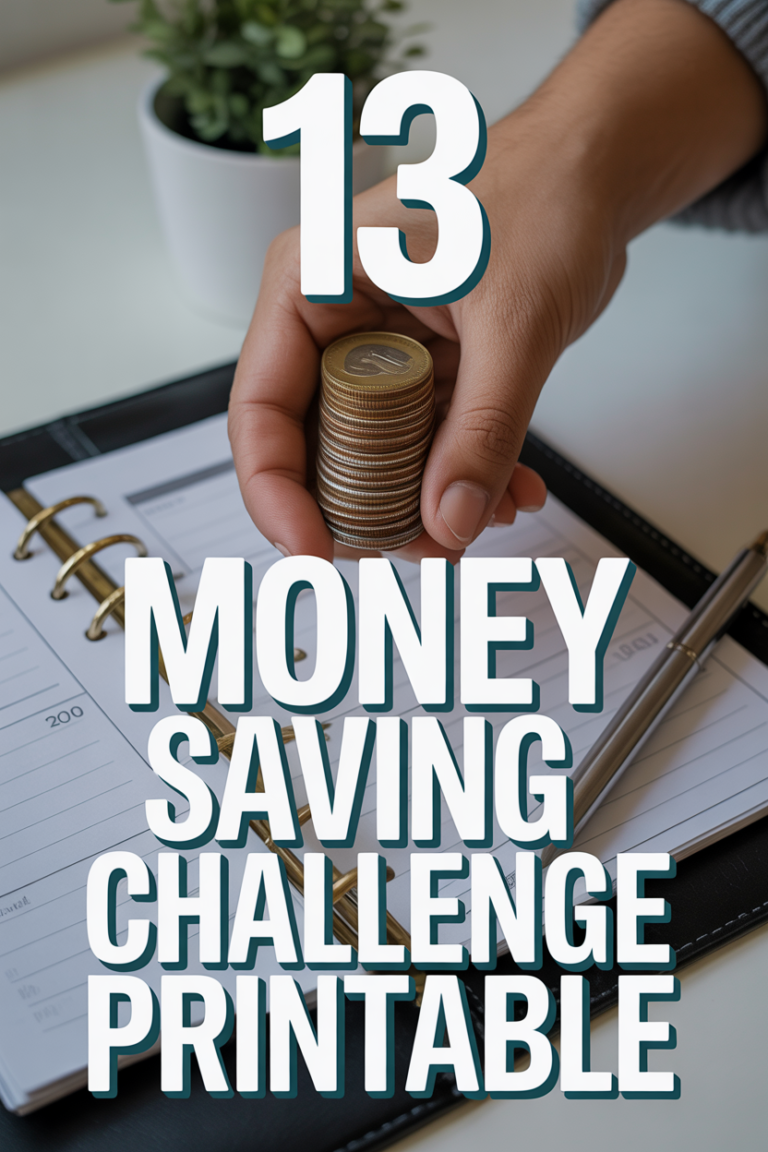 💰 13 Money Saving Challenge Printable