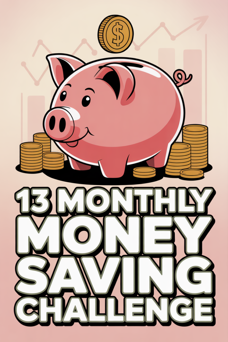 💰 13 Monthly Money Saving Challenge