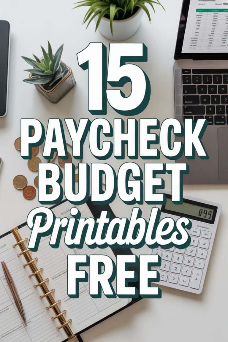 💰 15 Paycheck Budget Printables Free