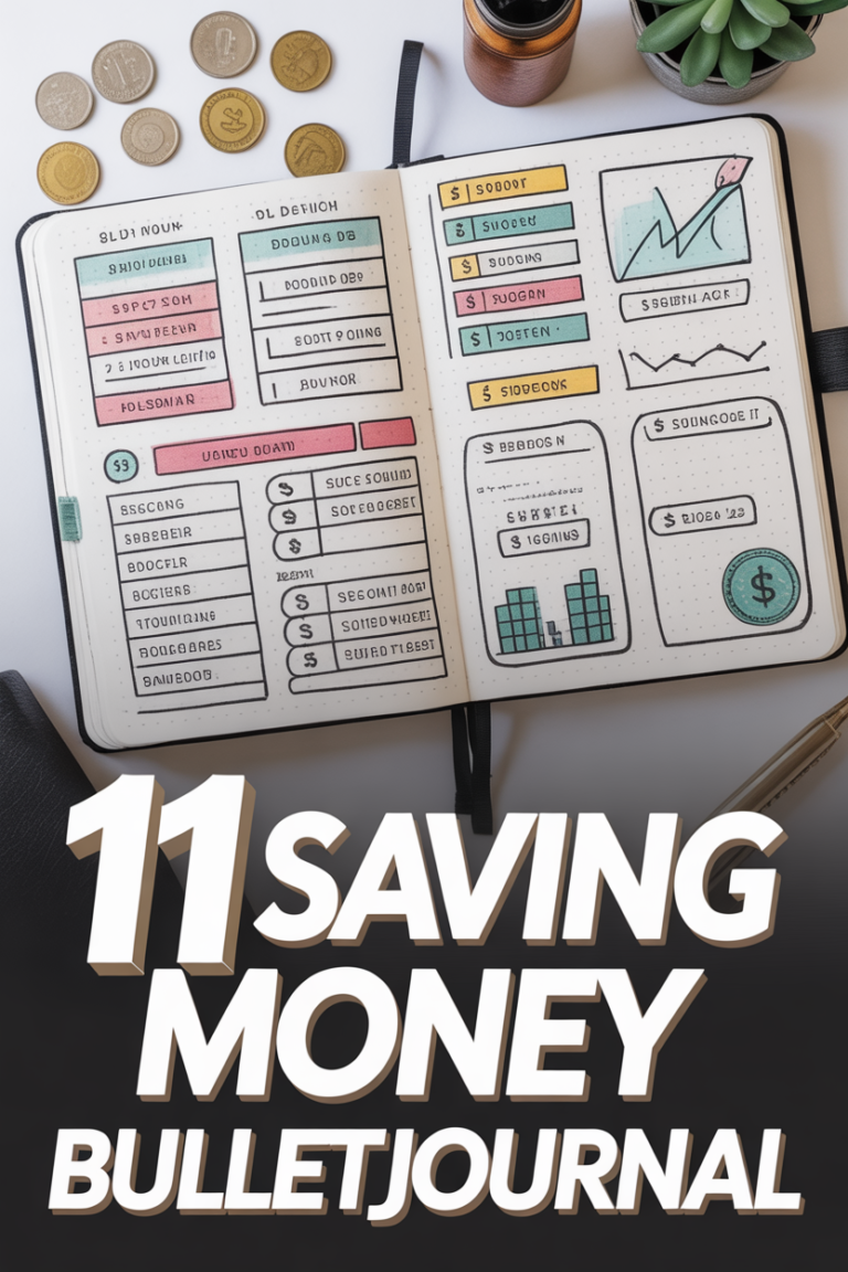 💰 11 Saving Money Bullet Journal