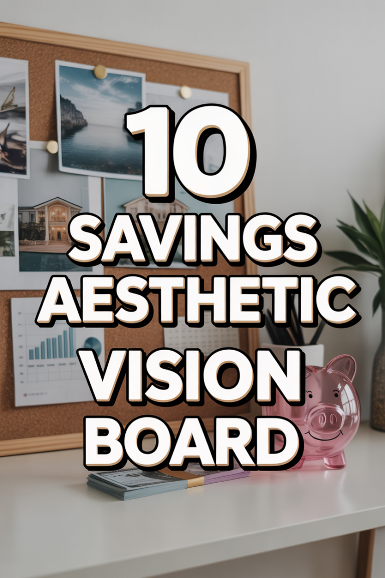 💰 10 Savings Aesthetic Vision Board