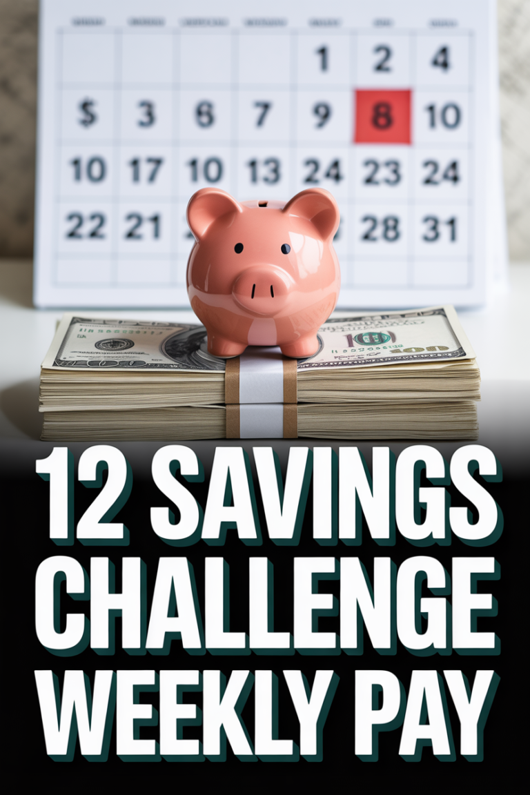 💸 12 Savings Challenge Weekly Pay