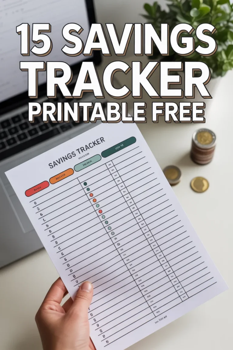 💰 15 Savings Tracker Printable Free