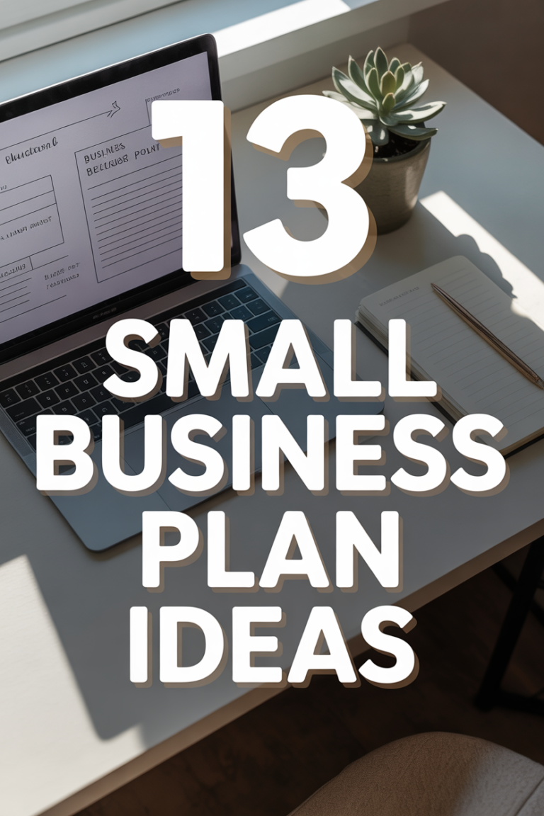 💡 13 Small Business Plan Ideas