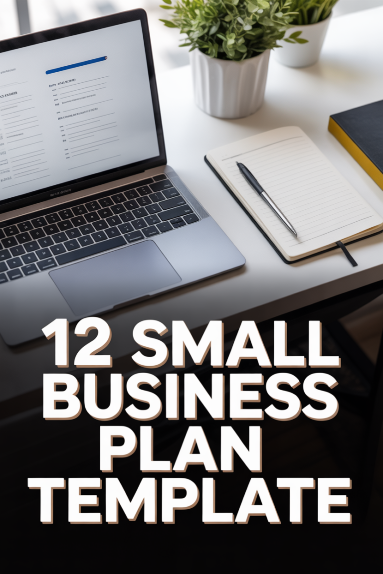 📈 12 Small Business Plan Template