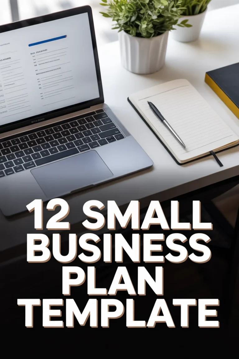 📈 12 Small Business Plan Template