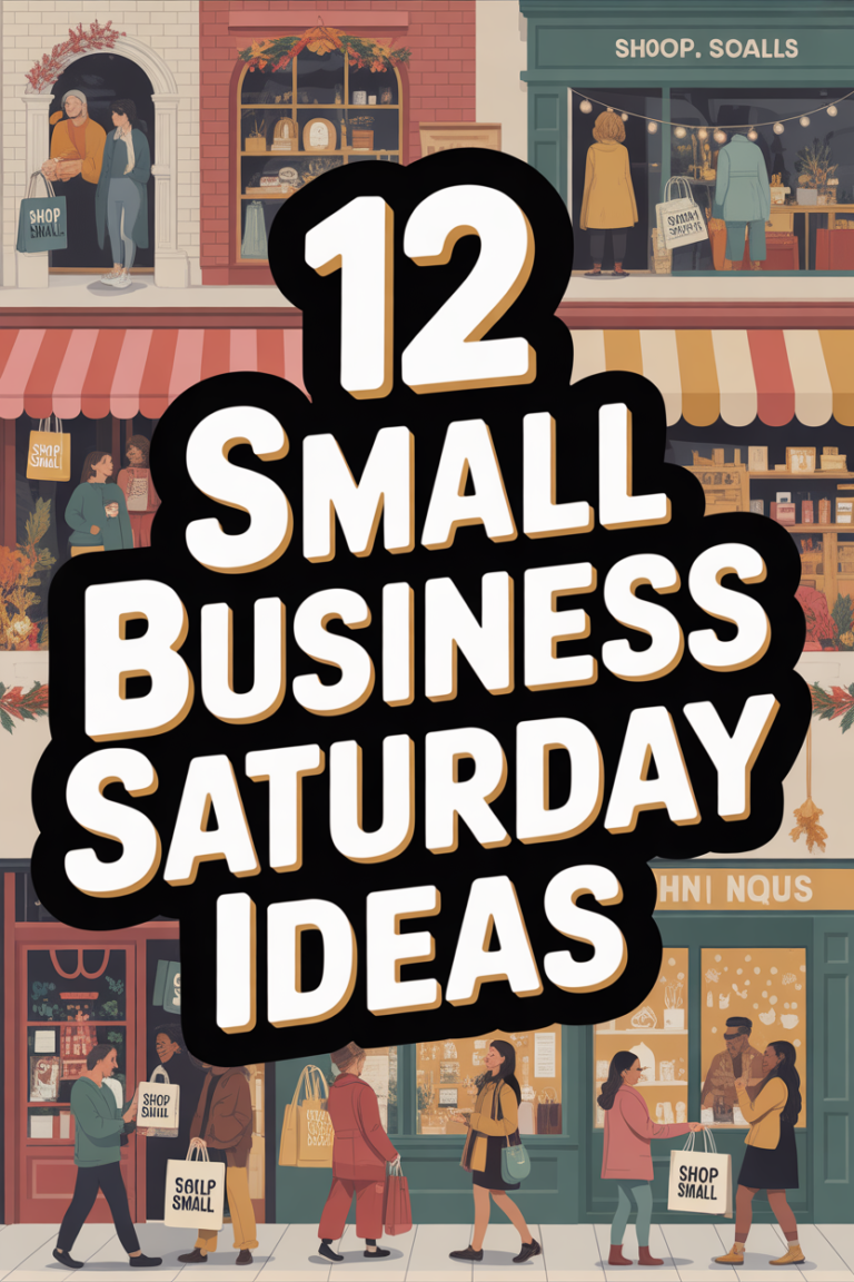 🛍️ 12 Small Business Saturday Ideas