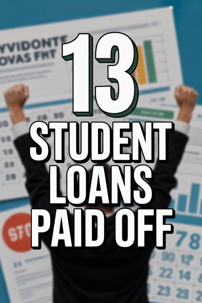 🎉 13 Student Loans Paid Off