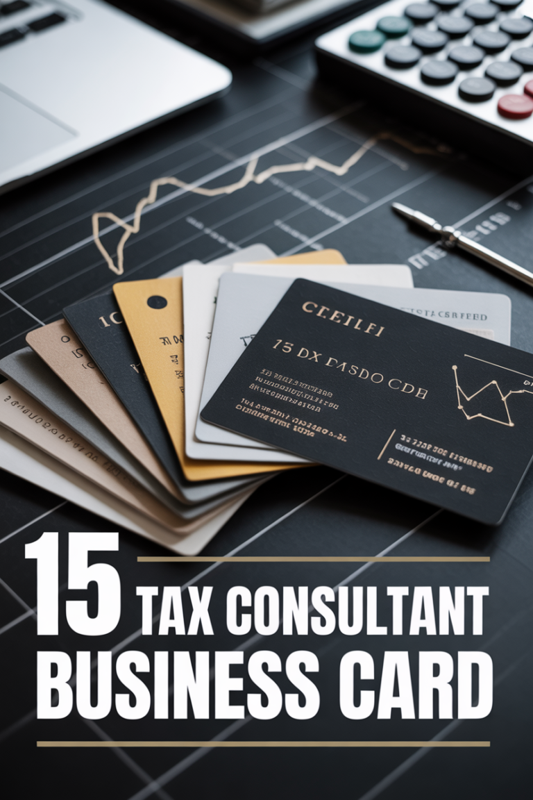 💰 15 Tax Consultant Business Card