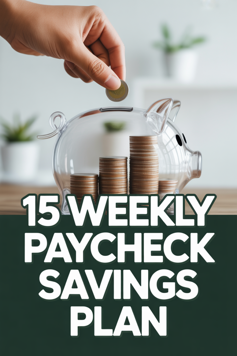 💰 15 Weekly Paycheck Savings Plan