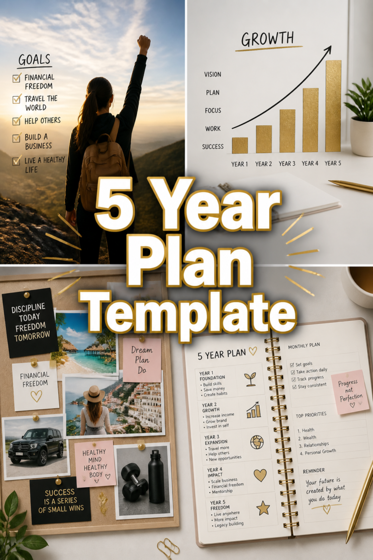 📅 5 Year Plan Template