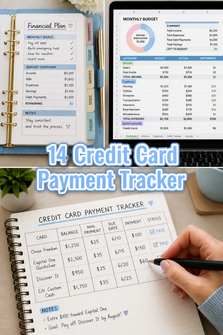 💳 14 Credit Card Payment Tracker