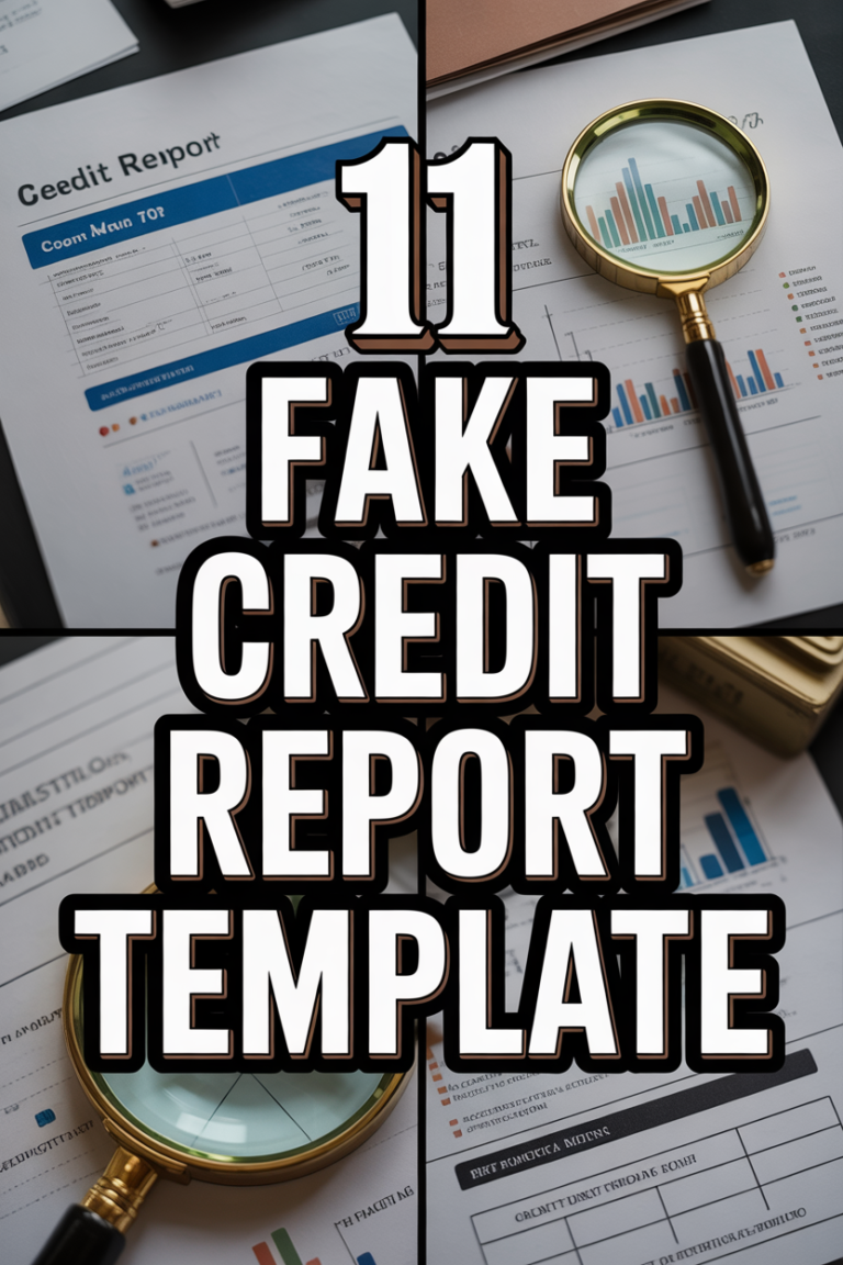 🎭 11 Fake Credit Report Template