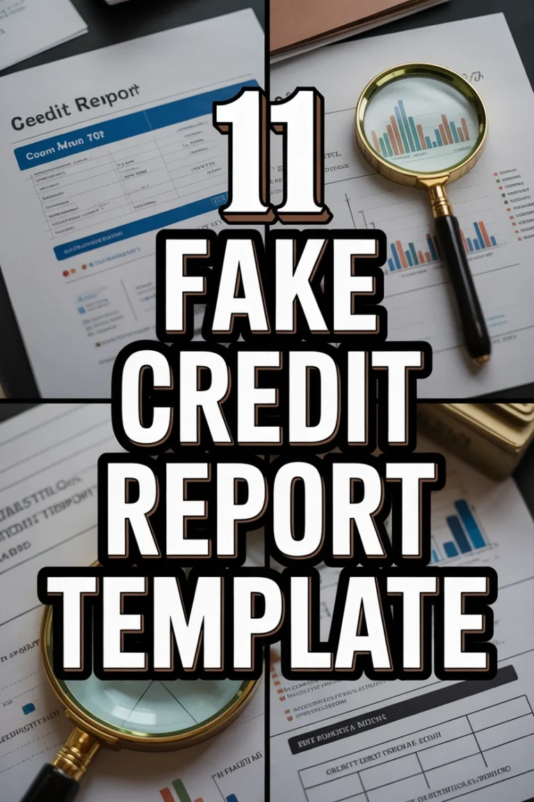 🎭 11 Fake Credit Report Template