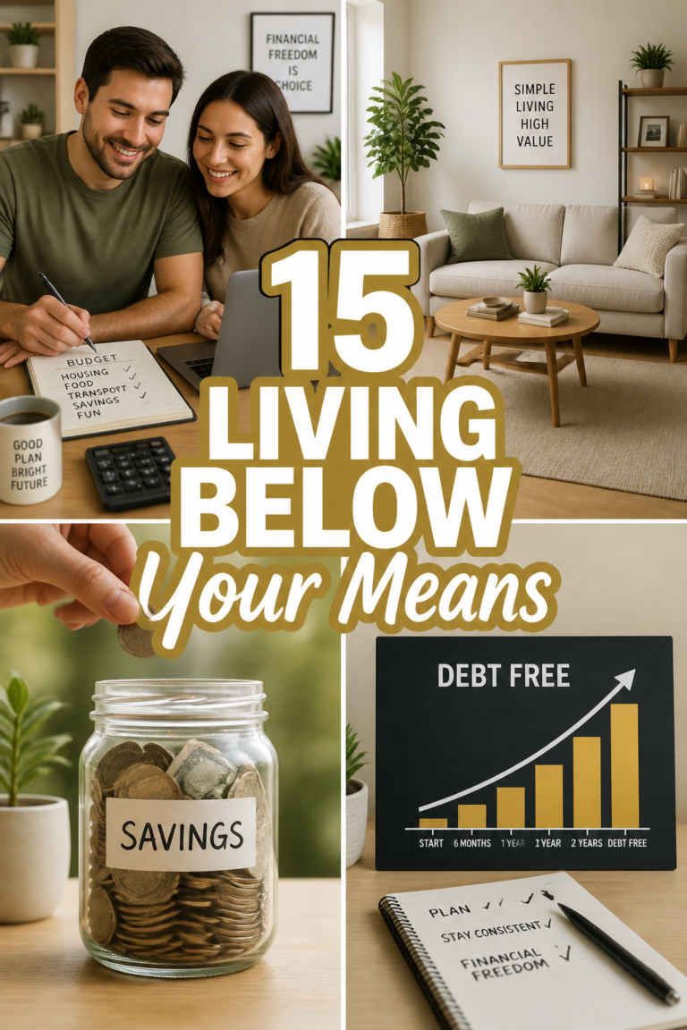 💰 15 Living Below Your Means