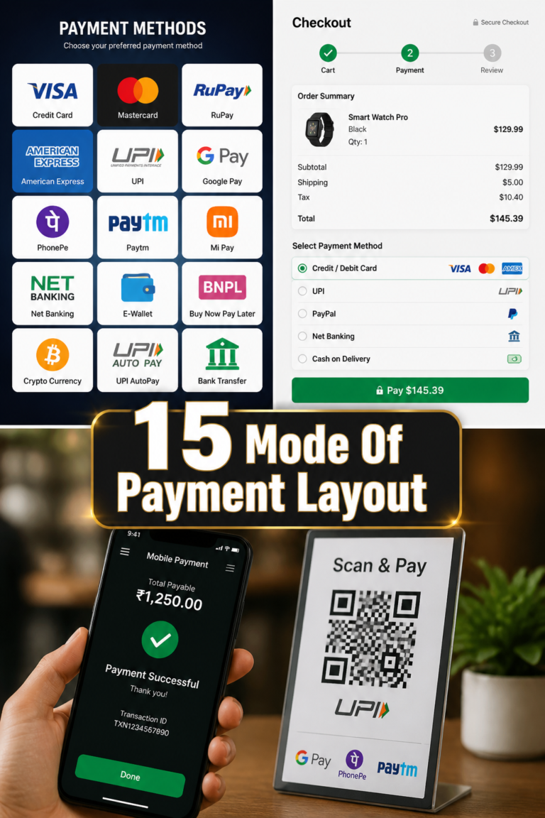 💳 15 Mode Of Payment Layout