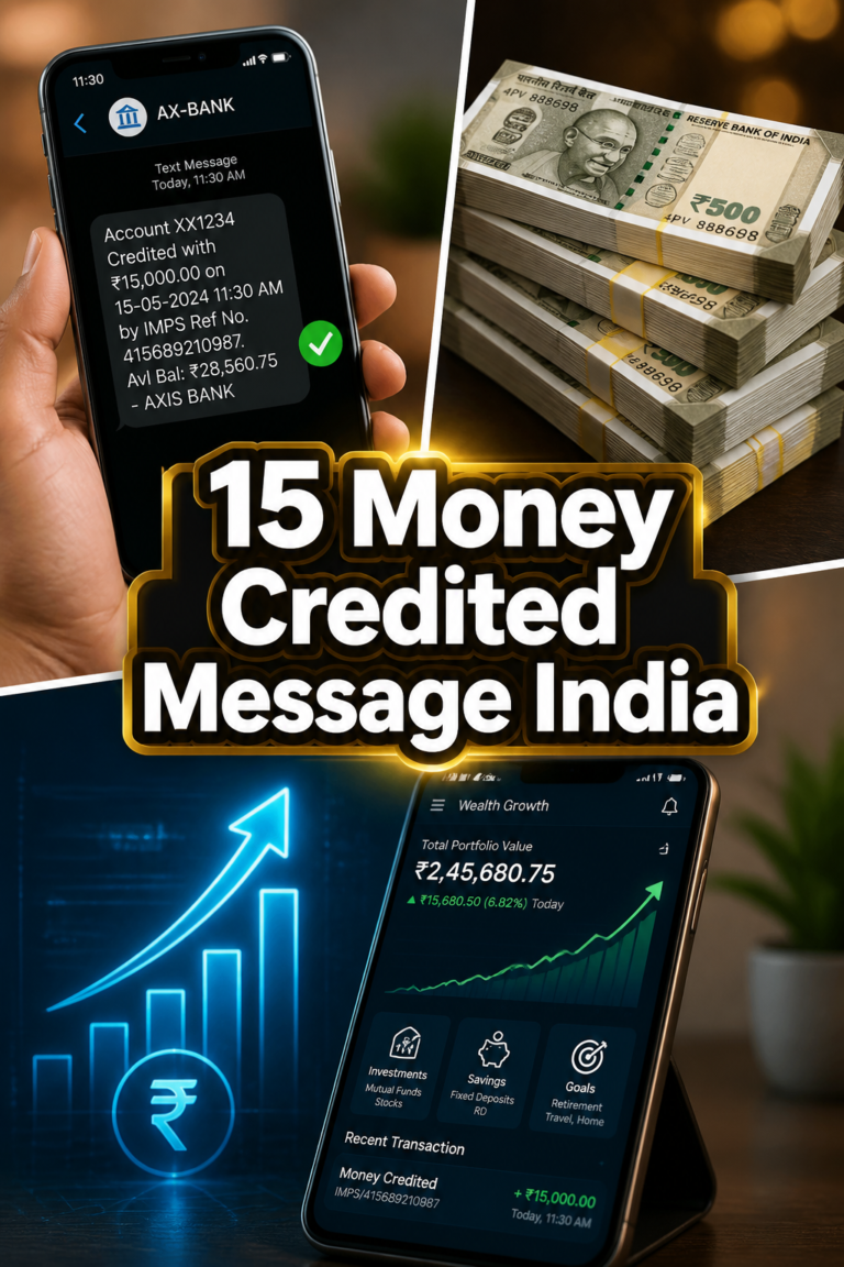 💰 15 Money Credited Message India