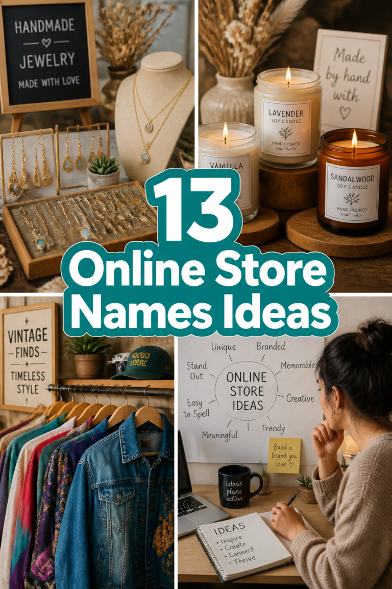 💡 13 Online Store Names Ideas