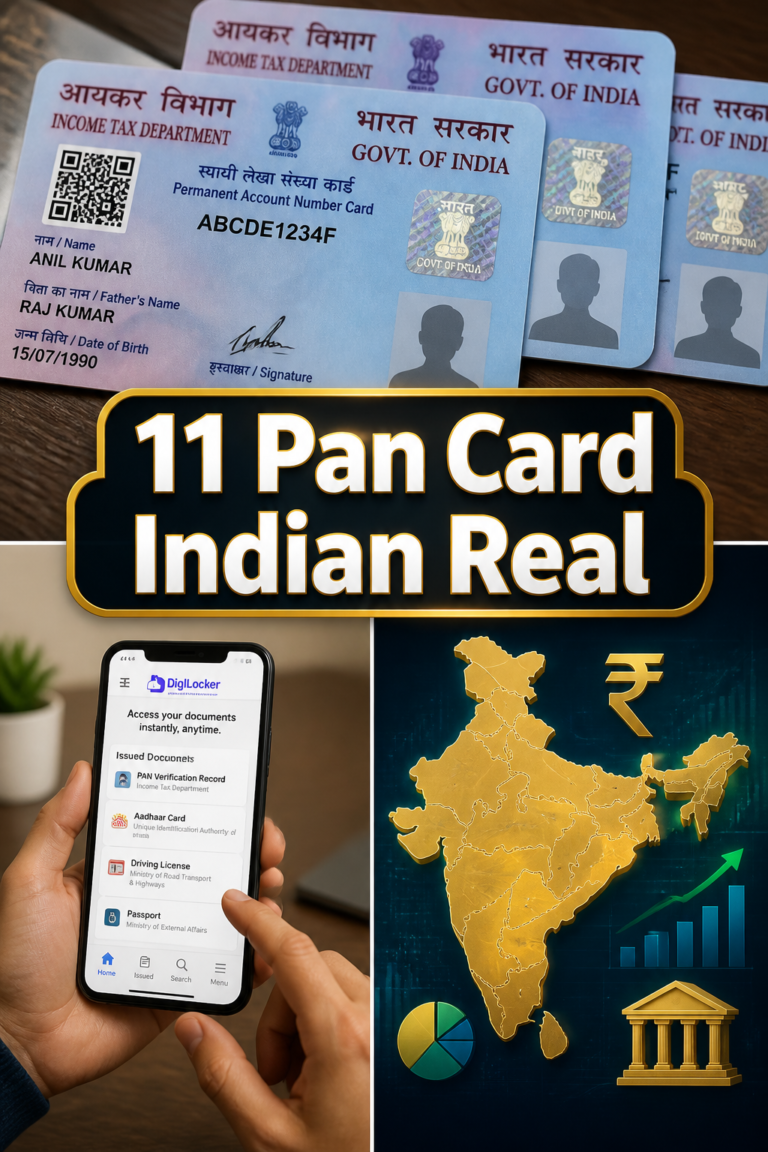 💳 11 Pan Card Indian Real