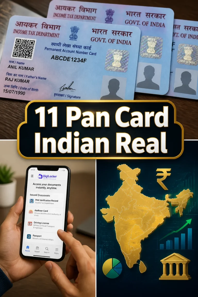 💳 11 Pan Card Indian Real