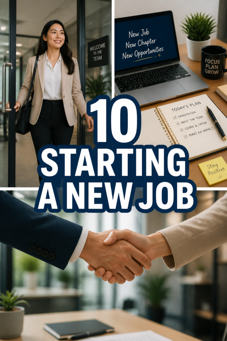 ✨ 10 Starting A New Job