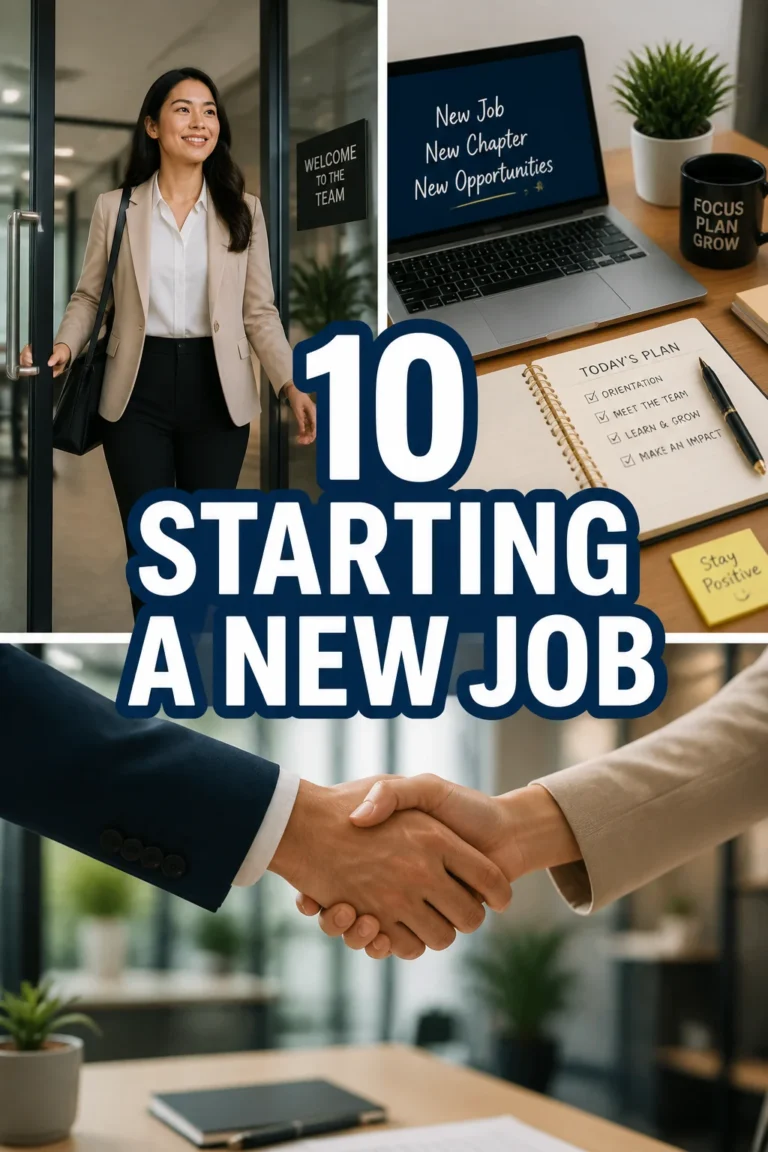 ✨ 10 Starting A New Job