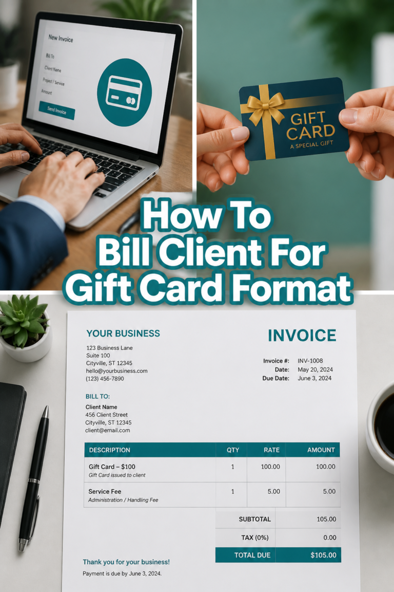 💳 How To Bill Client For Gift Card Format