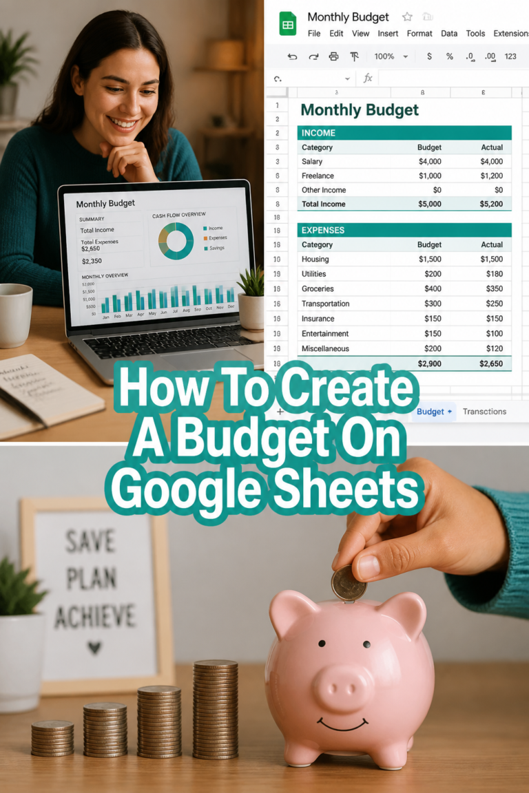 💰 How To Create A Budget On Google Sheets