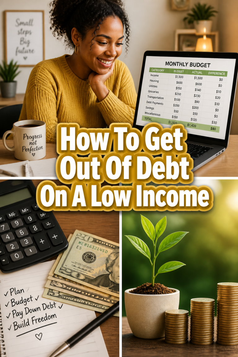 💰 How To Get Out Of Debt On A Low Income