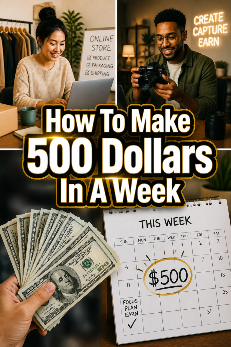 💰 How To Make 500 Dollars In A Week