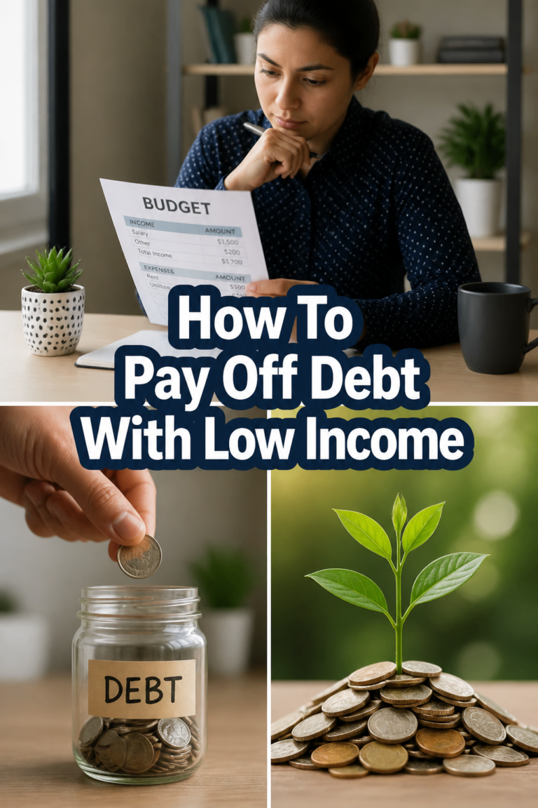 💰 How To Pay Off Debt With Low Income