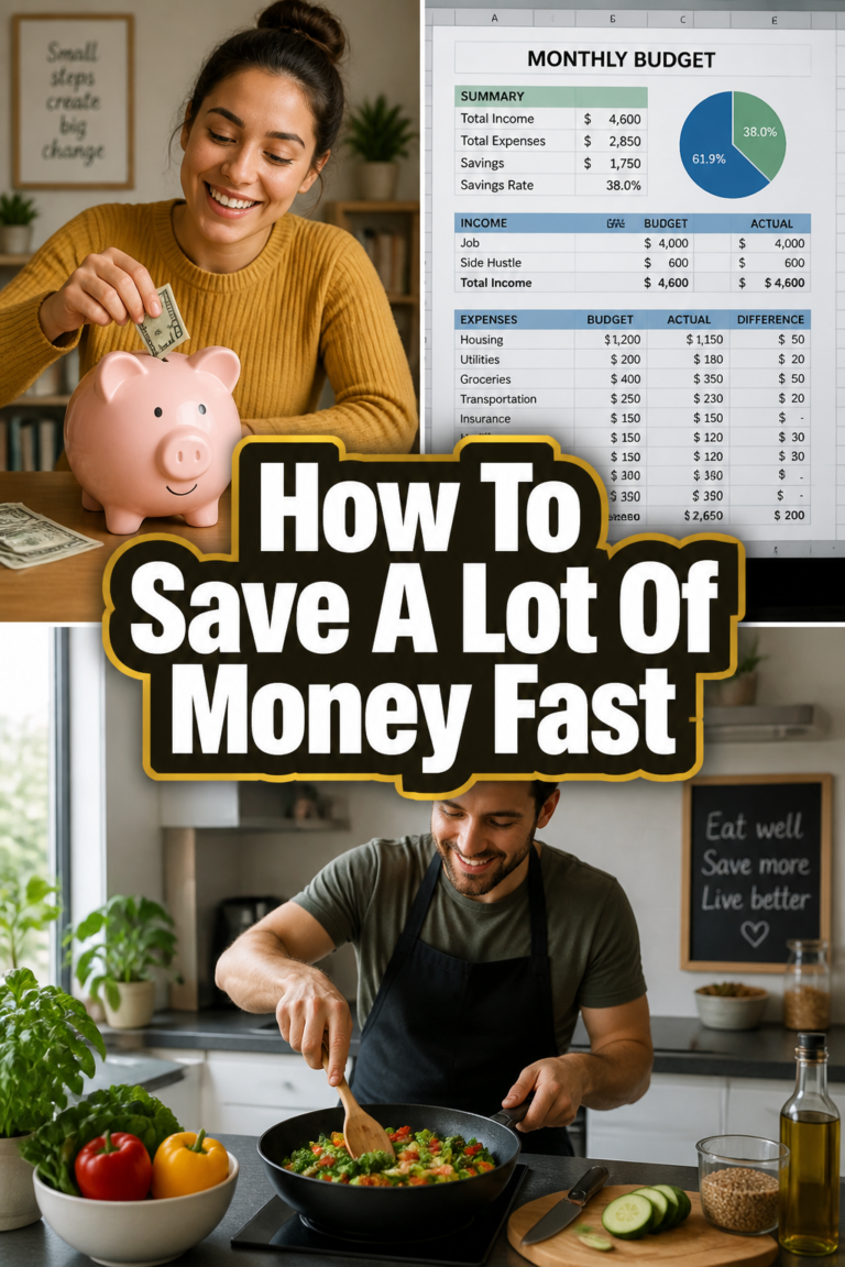 💰 How To Save A Lot Of Money Fast