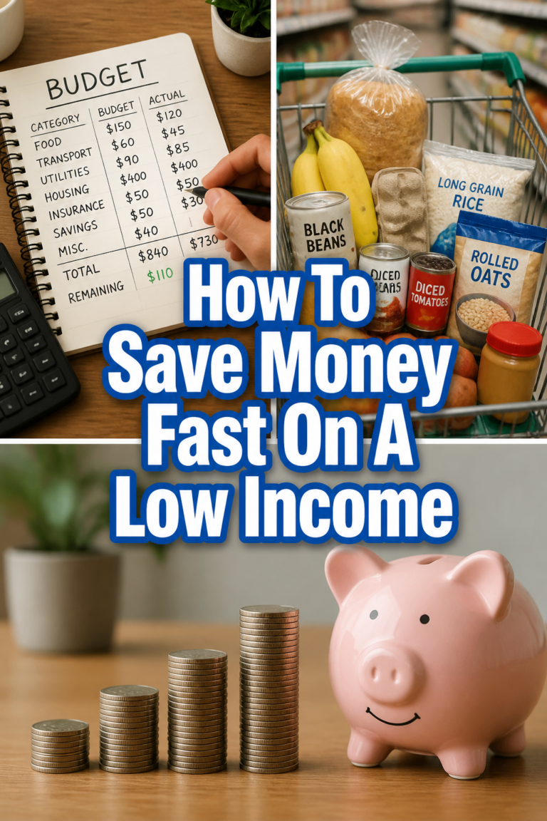 How To Save Money Fast On A Low Income