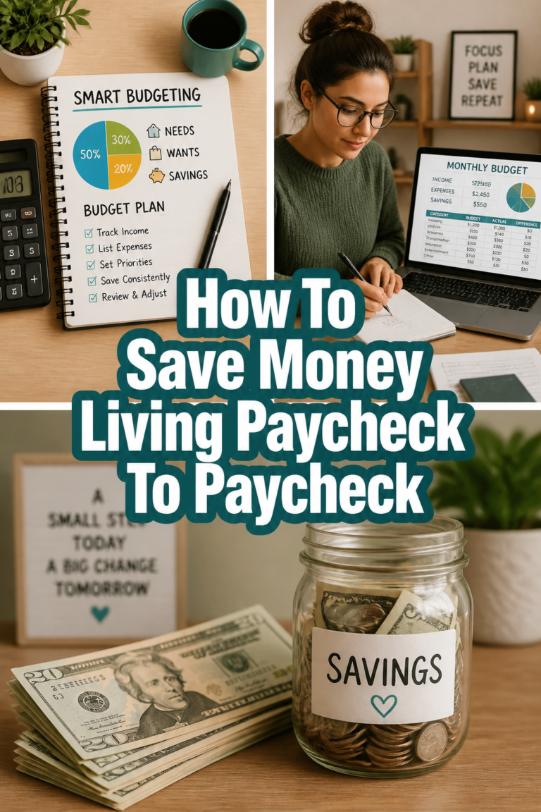 How To Save Money Living Paycheck To Paycheck