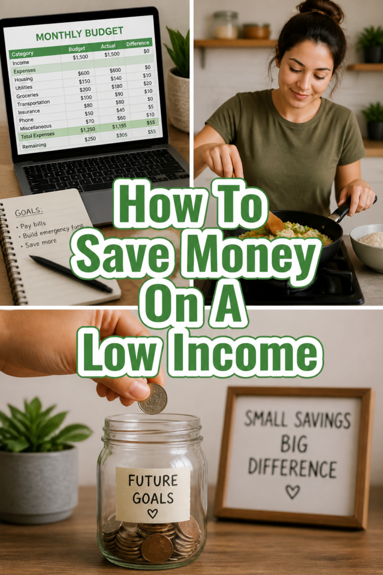 How To Save Money On A Low Income